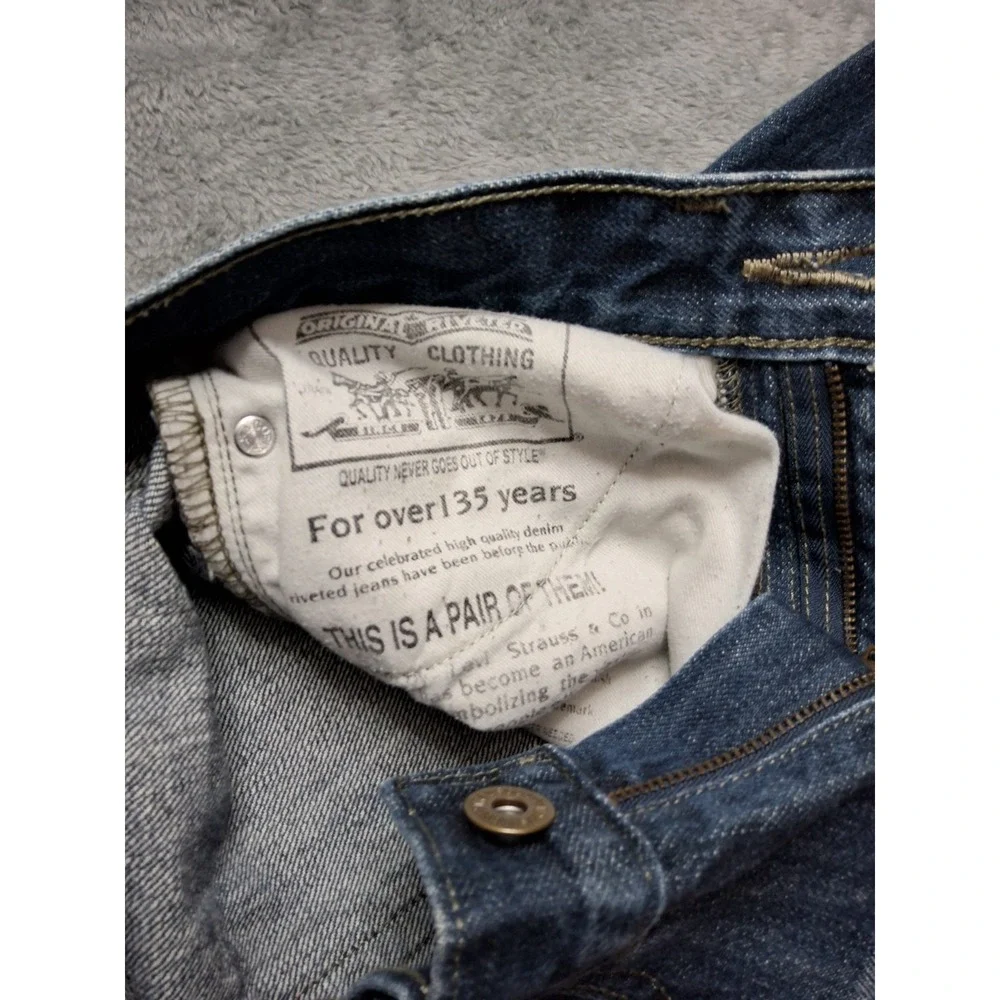 Womens Levi's 520 Tapered Blue‎ Jeans  27x27 E. Straight Leg  Dark Blue Denim